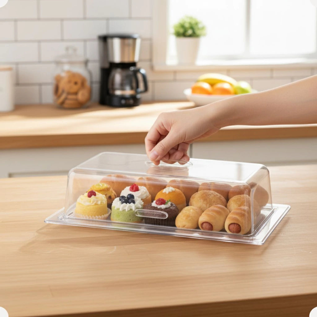 Porta-Pães em Acrílico para Doces e Salgados – 22,5 x 9,5 cm