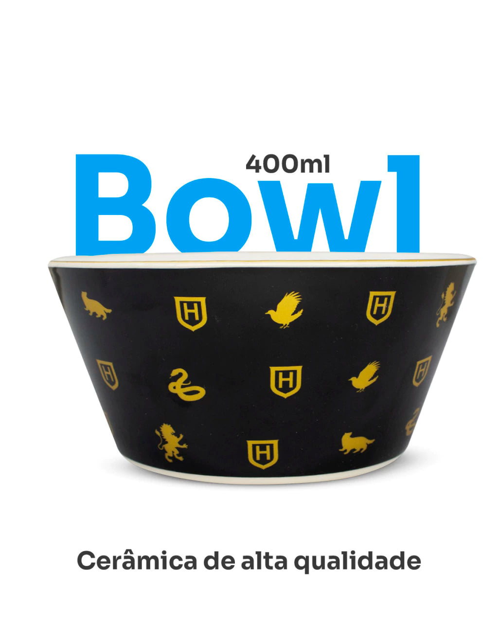 Conjunto Breakfast Harry Potter em Cerâmica com Caneca, Bowl e Prato