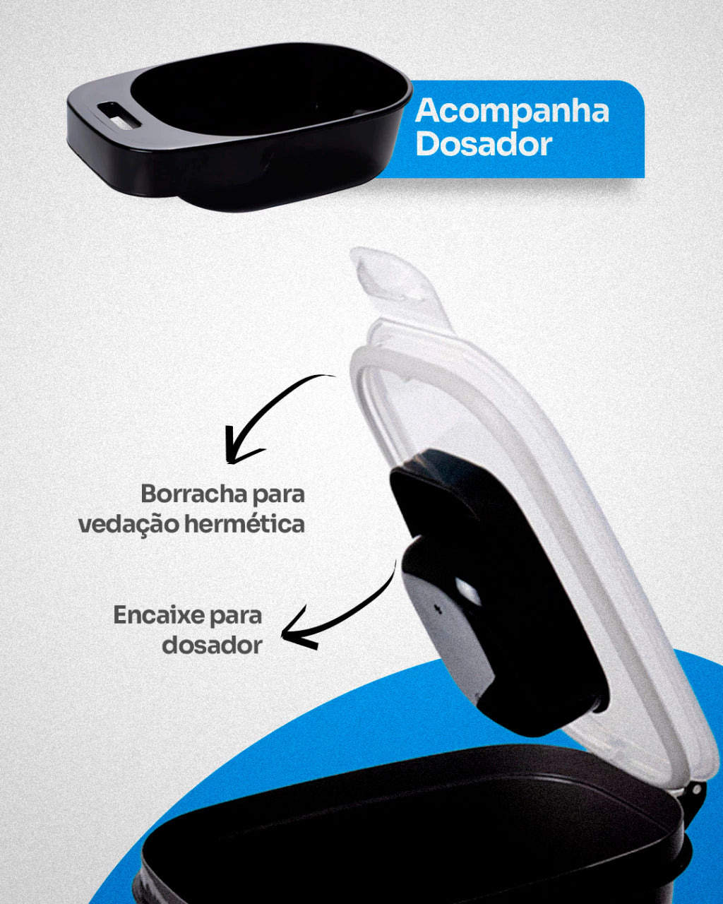 Porta-Ração Hermético com Vedação Segura