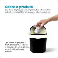 Lixeira com Tampa Basculante Gato – 15 L