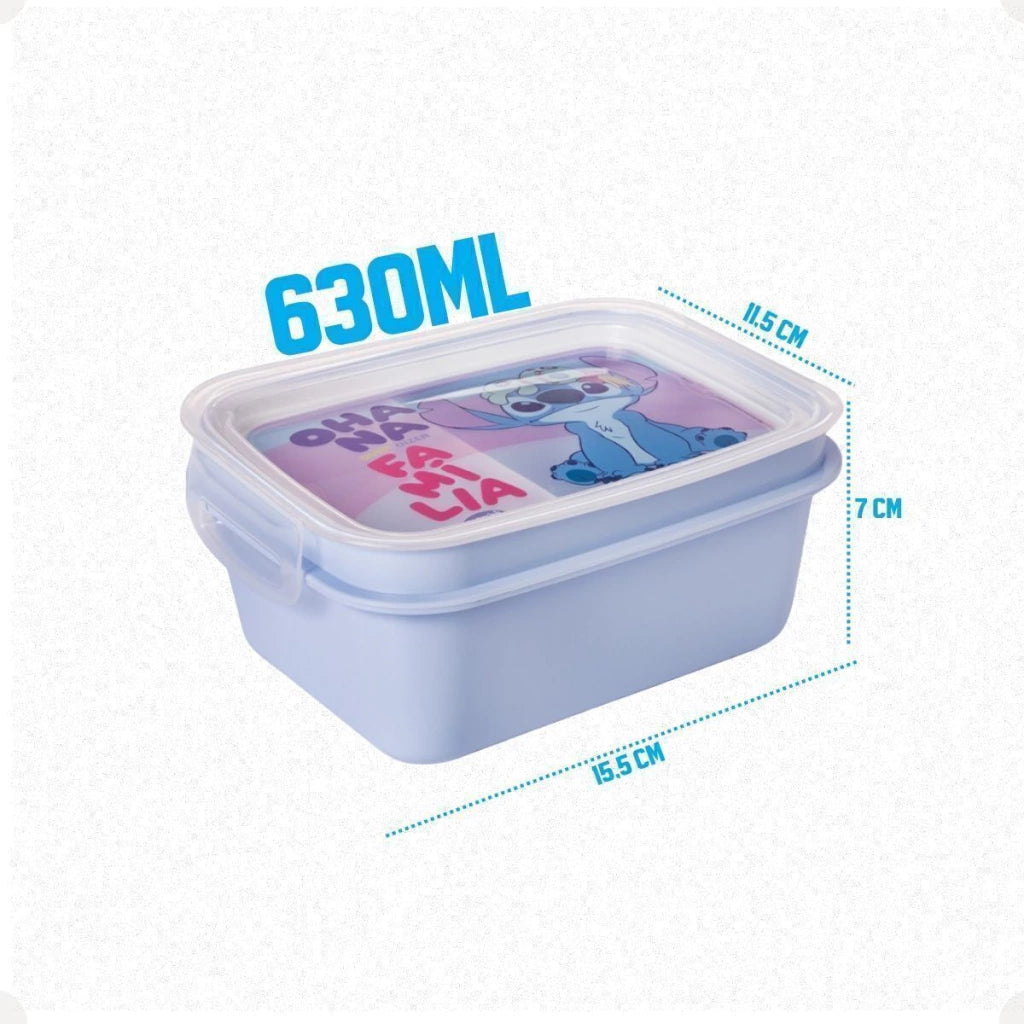 Marmita Hermética Stitch Ohana com Trava – 630 ml