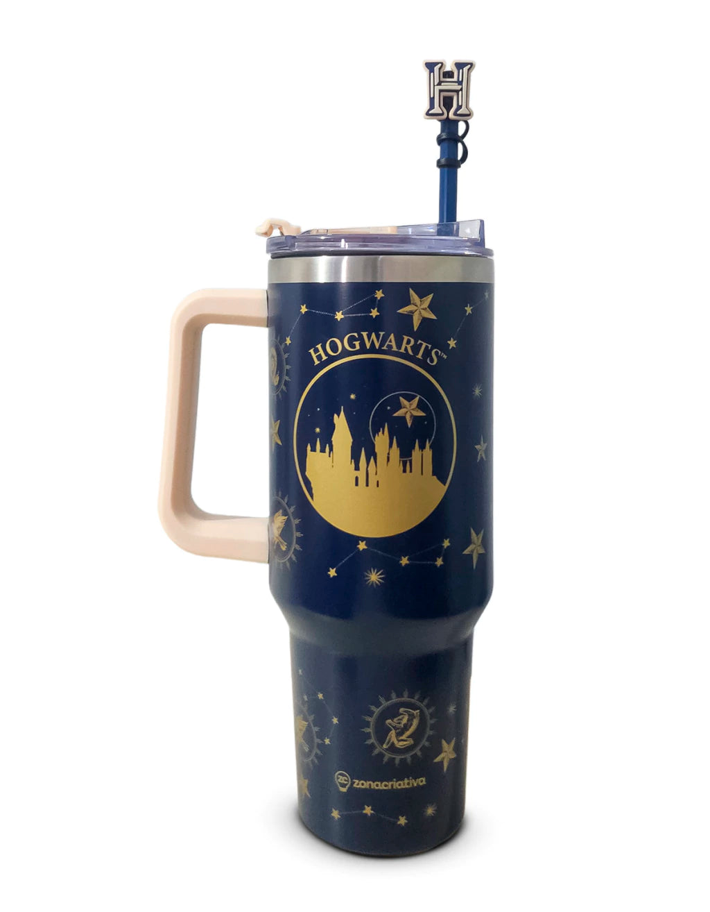 Canecão Térmico Tumbler Hogwarts com Pingente – 1,15 L