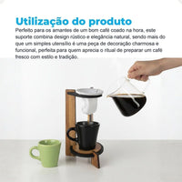 Mini Coador Artesanal com Xícara em MDF – 250 ml