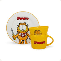 Conjunto Breakfast Garfield em Cerâmica com Caneca, Bowl e Prato