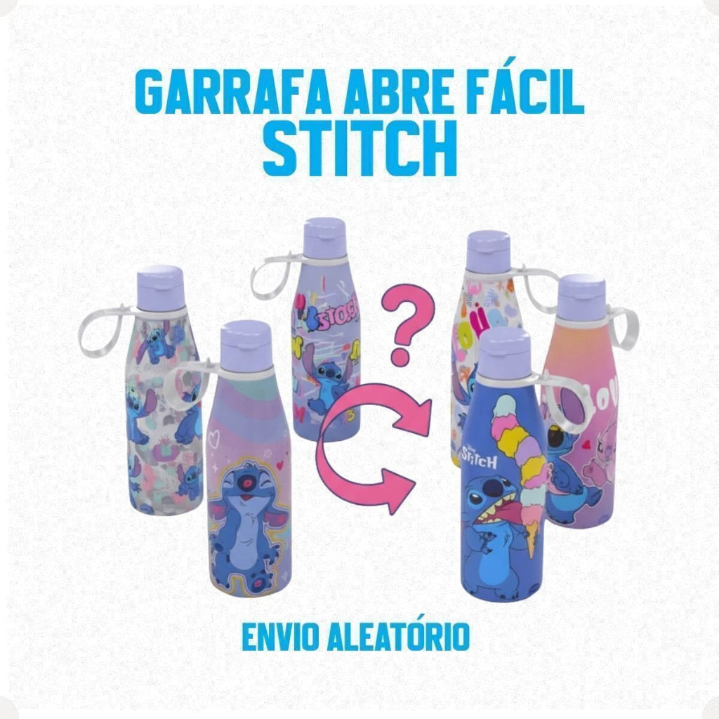 Garrafa Plástica Squeeze Stitch com Tampa Abre Fácil – 530 ml (Sortida)