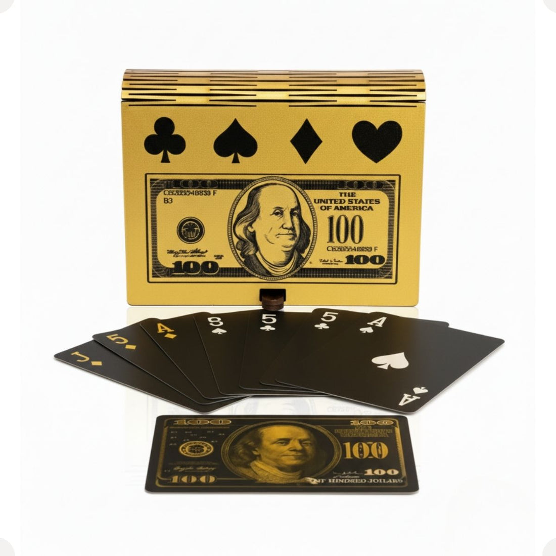 Caixa com Baralho Estilo Dólar