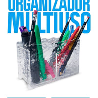 Organizador Multiuso Duplo em Acrílico Texturizado