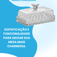 Kit Glamour Jarra 2L + Manteigueira + Boleira com Apoio