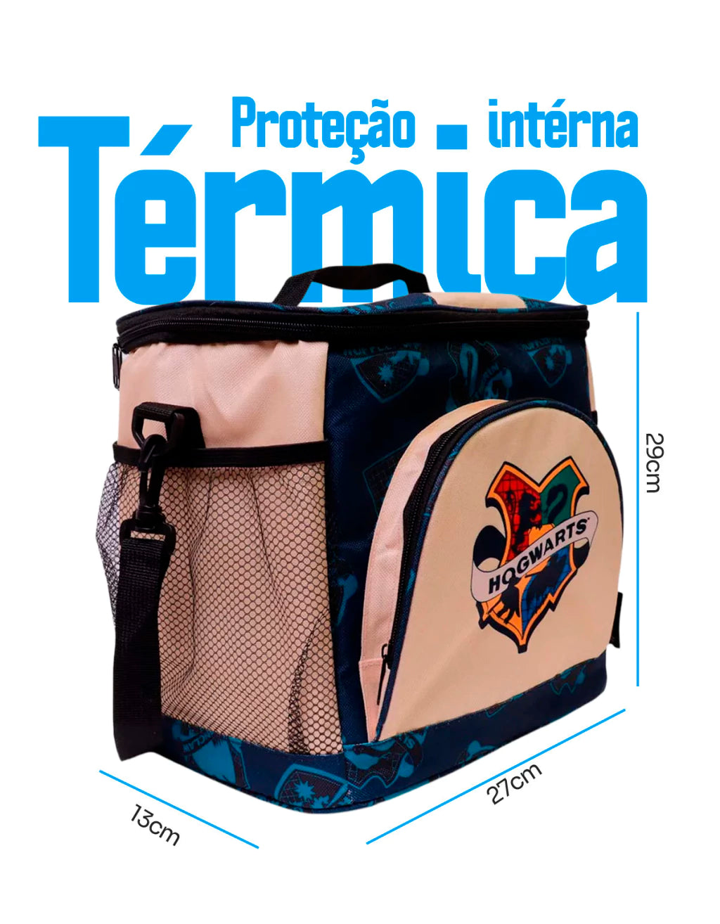 Bolsa Térmica Retangular Hogwarts – 29 x 27 cm