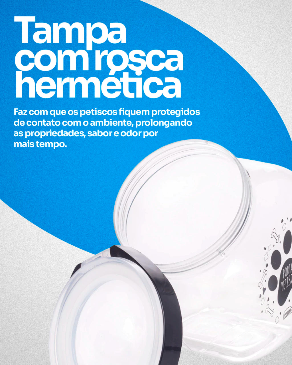 Porta-Petiscos 1,5 L com Tampa Vedada
