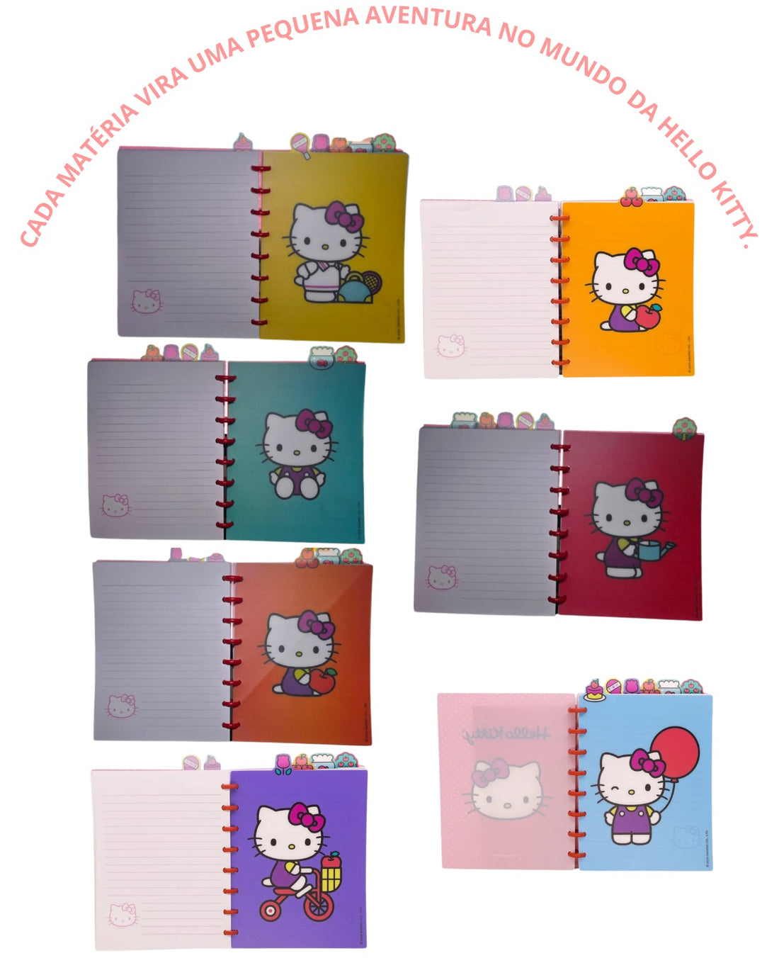 Caderno de Anotações com Divisória 21x16cm 100fls Hello Kitty