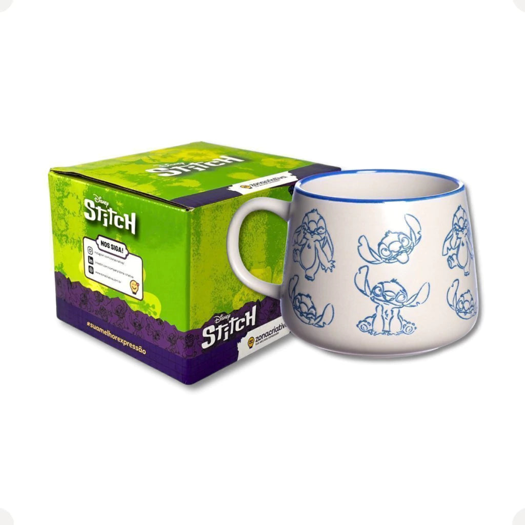 Caneca Moma Cerâmica 500ml Stitch