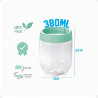 Kit Porta Condimentos Gire Trave 380ml 3 Peças Verde Agua