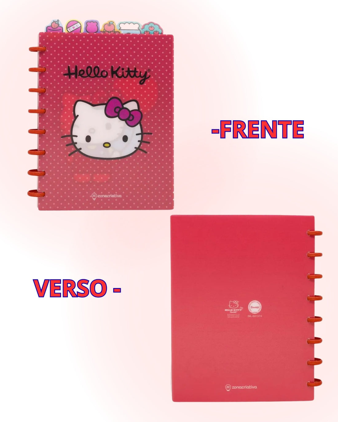 Caderno de Anotações com Divisória 21x16cm 100fls Hello Kitty