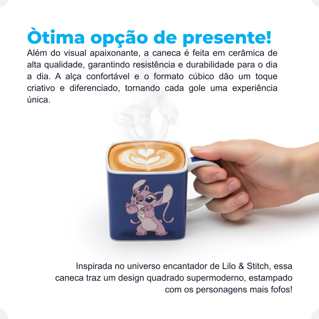 Caneca Cubo Stitch Voodoo Angel – 300 ml
