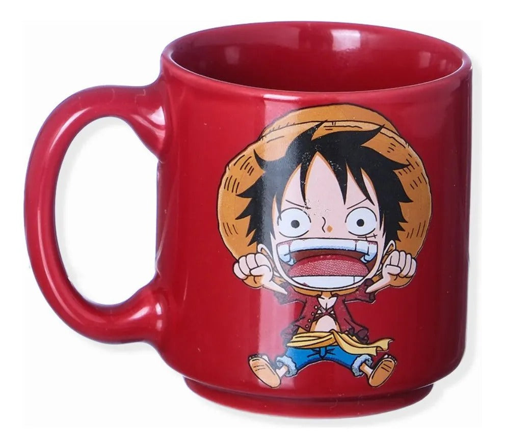 Caneca Mini Tina Cerâmica 100ml Luffy