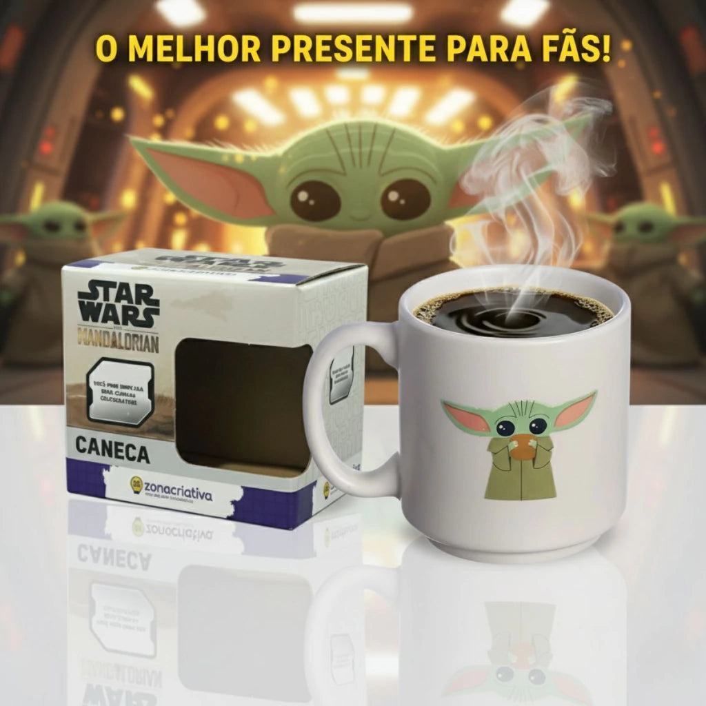 Caneca Mini Tina Baby Yoda em Cerâmica – 100 ml