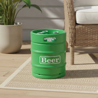 Barril Cooler Banco Verde com Tampa Marrom