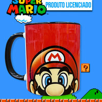 Caneca Pop Super Mario Face em Cerâmica – 350 ml