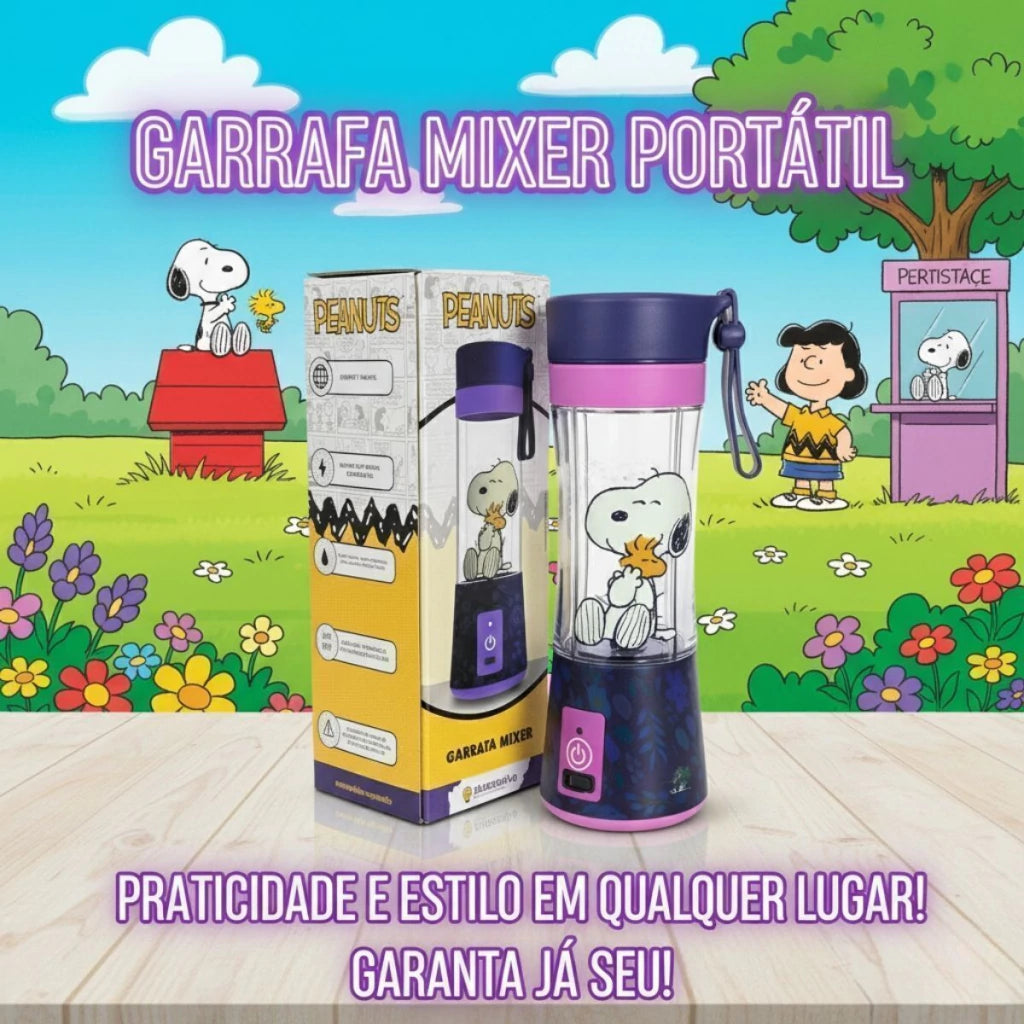 Garrafa Mixer Snoopy Bloom – 300 ml