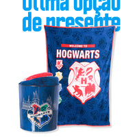 Conjunto Balde de Cinema com Manta Hogwarts