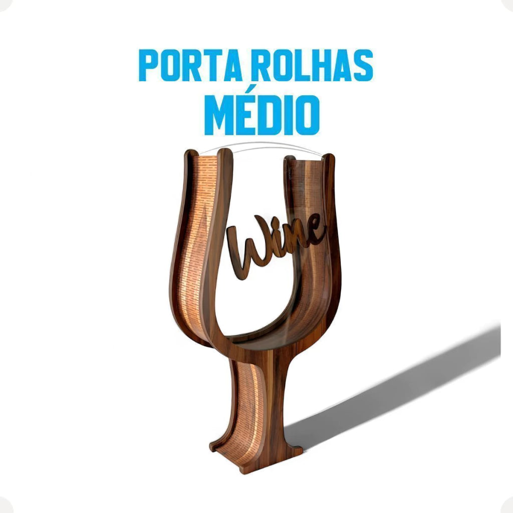 Porta-Rolhas em Formato de Taça em MDF – M