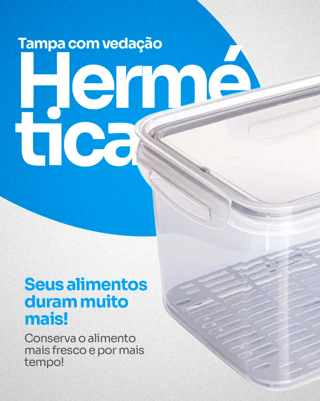 Pote Hermético Trava Mais com Escorredor – 4 L