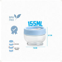 Kit Porta Condimentos Gire Trave 155ml 3 Peças Azul Claro