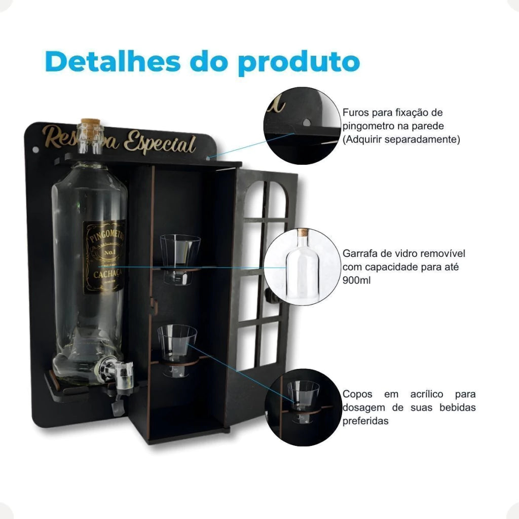 Pingômetro em Formato de Cabine em MDF