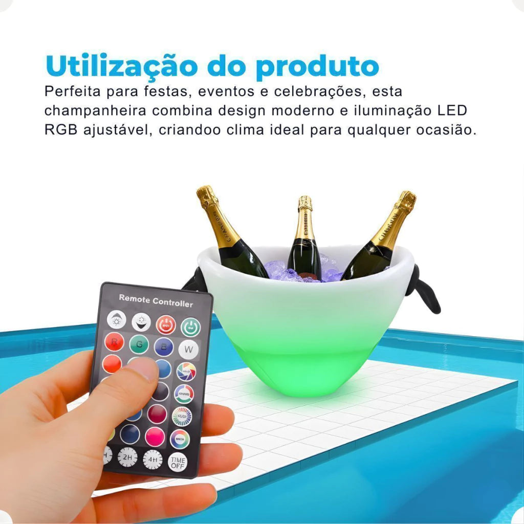 Champanheira LED RGB sem Fio – Tamanho M