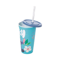 Copo Stitch Infantil com Tampa e Canudo Plasutil – 500 ml