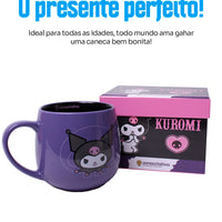 Caneca Maggie Kuromi em Cerâmica – 400 ml