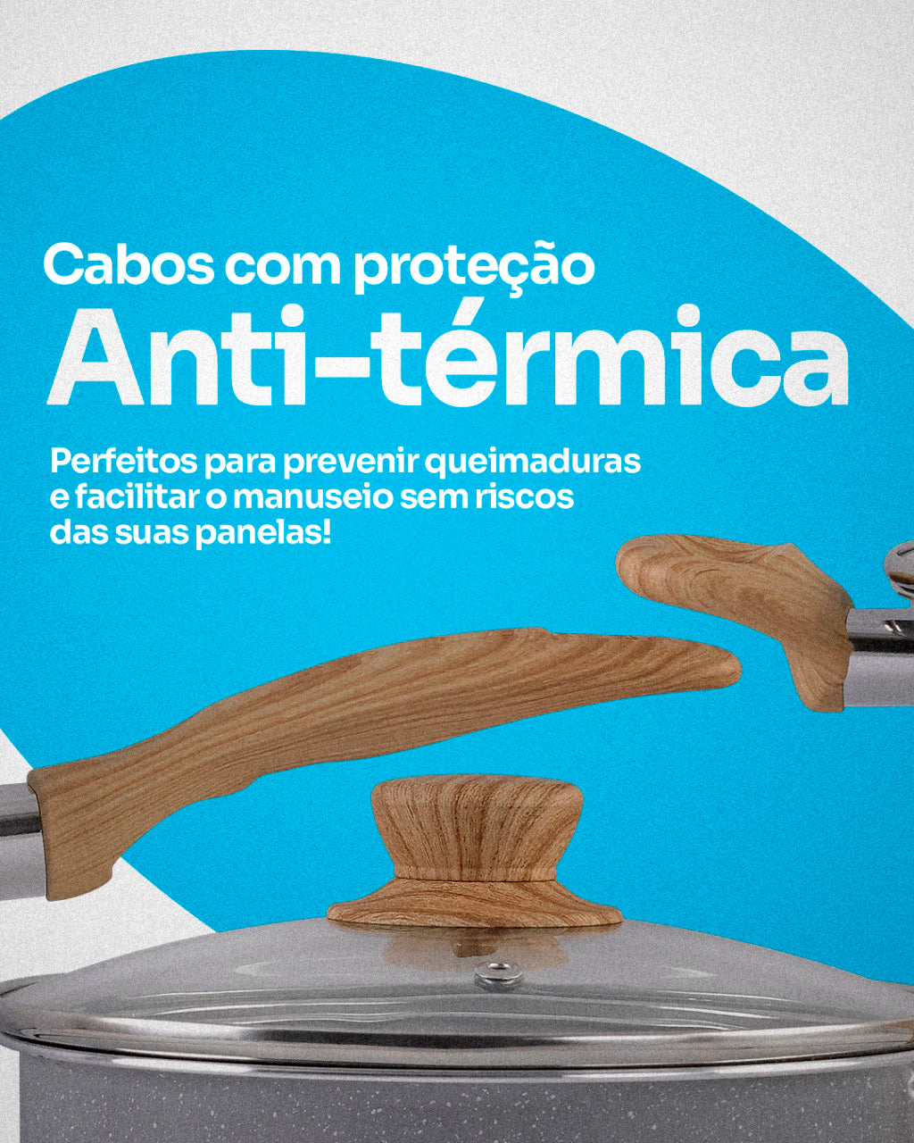 Conjunto de Panelas Easy Gris Ceramic Life 7 Peças Antiaderente – Cinza