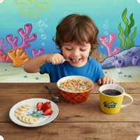 Conjunto Breakfast Bob Esponja em Cerâmica com Caneca, Bowl e Prato