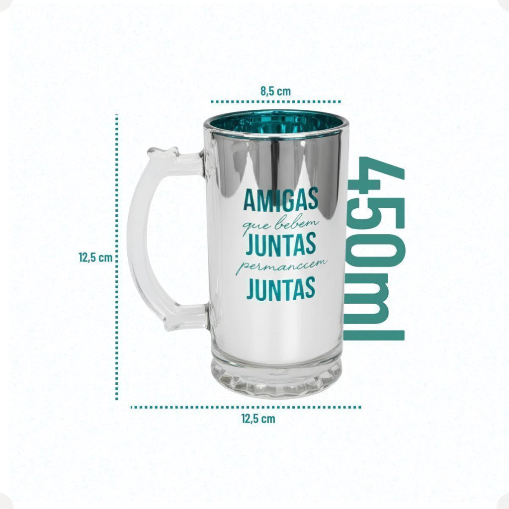 Caneca de Chopp Eletrostática Amigas – 450 ml