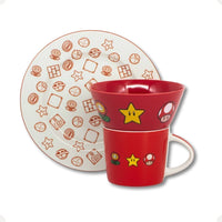 Conjunto Breakfast Super Mario em Cerâmica com Caneca, Bowl e Prato