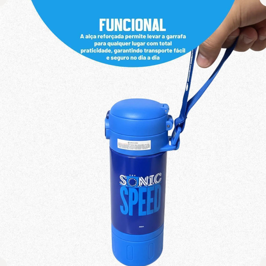 Garrafa Térmica Capsule com Canudo e Alça Sonic – 450 ml