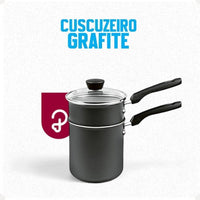Cuscuzeiro Individual Magnific em Alumínio Grafite – 10 cm