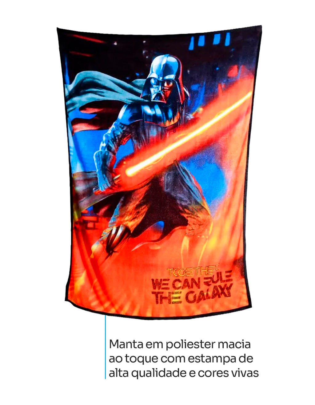 Conjunto Balde de Cinema com Manta Star Wars