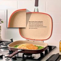 Grill Duplo Belga MTA com Revestimento Ceramic Antiaderente