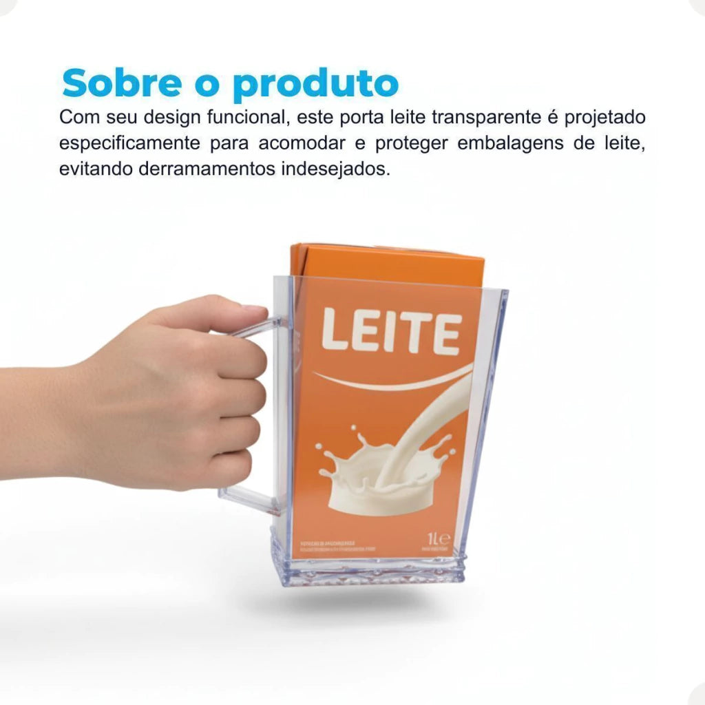Porta-Caixa de Leite em Acrílico com Alça
