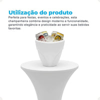 Champanheira Oval Branca – Tamanho P