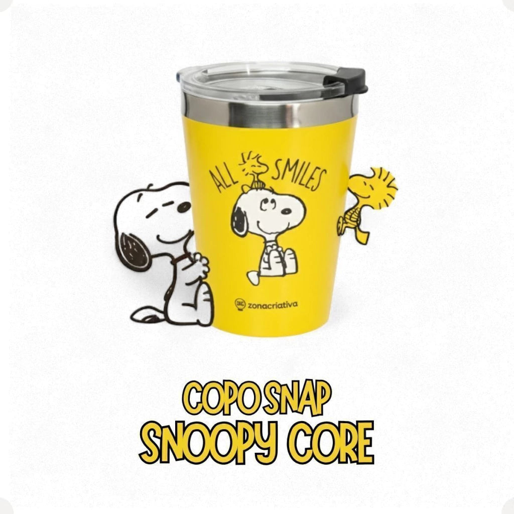 Copo de Viagem Snap com Tampa Snoopy Core – 300 ml