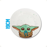 Conjunto Breakfast Baby Yoda em Cerâmica com Caneca, Bowl e Prato