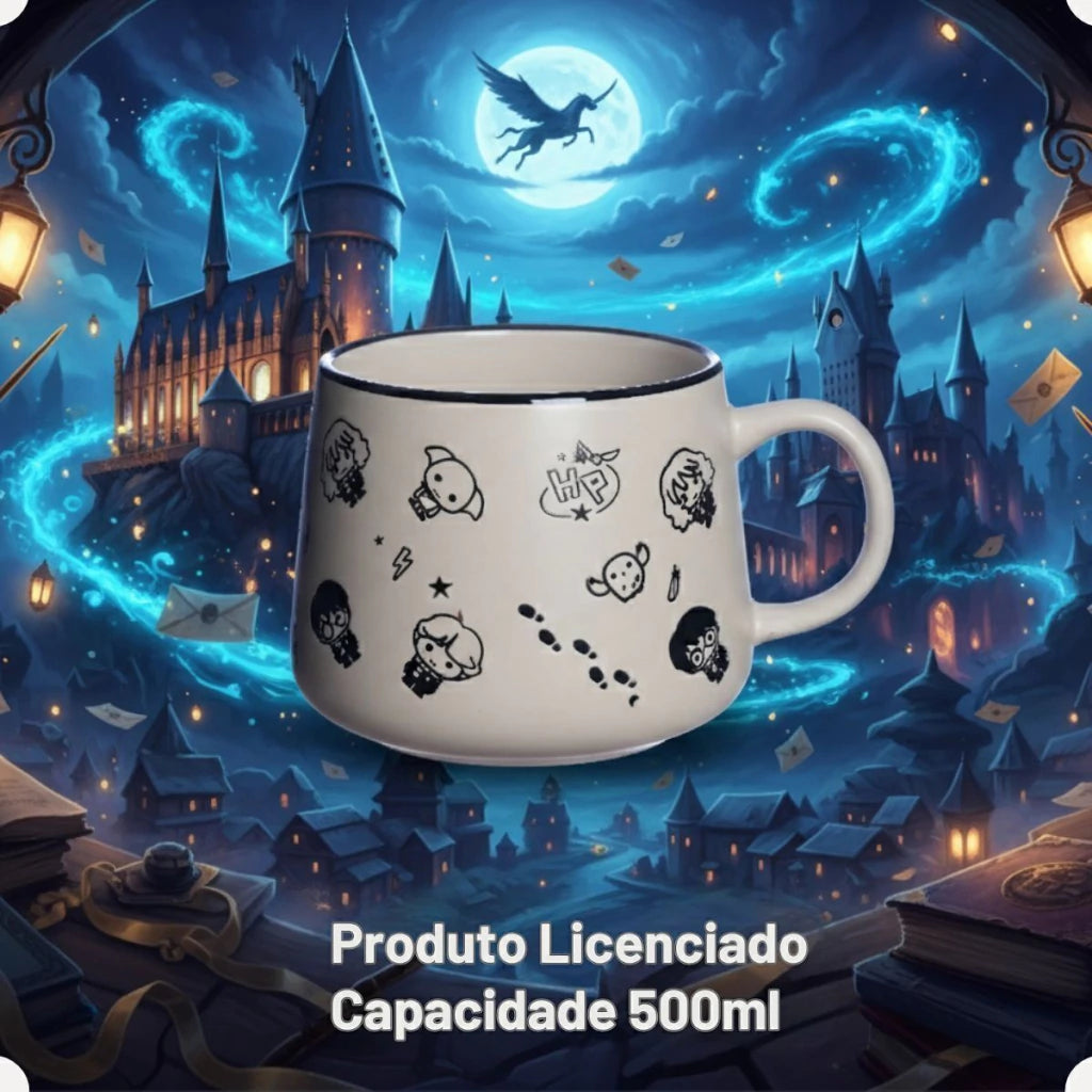 Caneca Moma Cerâmica 500ml Harry Potter