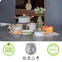 Conjunto de Panelas Brinox Ceramic Life Antiaderente – Cinza