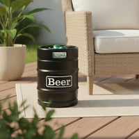 Barril Cooler Banco Preto com Tampa Marrom