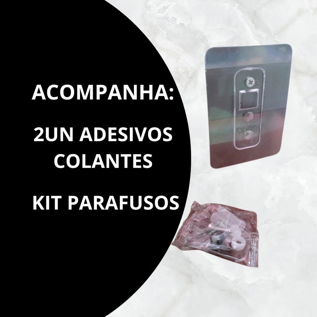Prateleira de Canto Multiuso para Parede com Suporte para Toalha e Shampoo