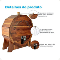 Pingômetro com Tampa de Barril em MDF