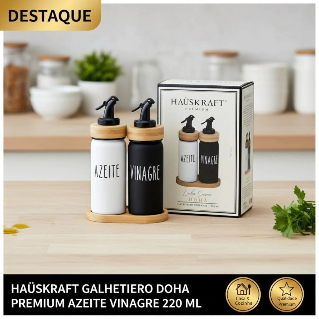 Galheteiro Doha em Vidro Hauskraft – 3 Peças 220 ml